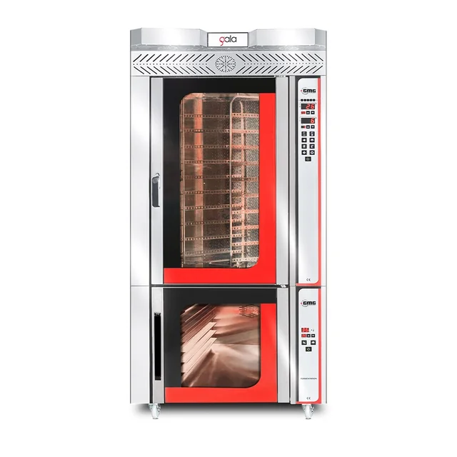 GMG - Convection oven - 10 rotary levels (10x 40 x 60cm) - includes proofing chamber with glass door | 26,5 kW 4