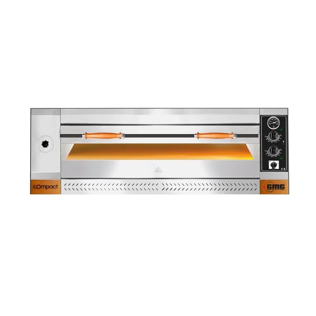 GMG - Forno per pizza - 9x Ø 35 cm | 12 kW 400V | Modulare - Pavimento rivestito in argilla refrattaria - camera 1.