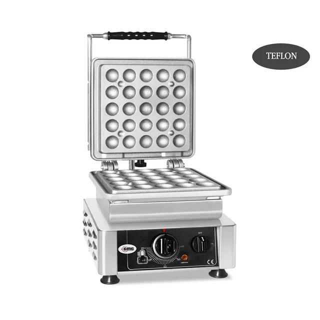 GMG - Máquina de waffles Lokmia-D - 1x (Ø25 x 3,5cm x 1,7cm/3,4cm) - Placas substituíveis muito fáceis de instalar - 50° a 300°C - Fácil de limpar