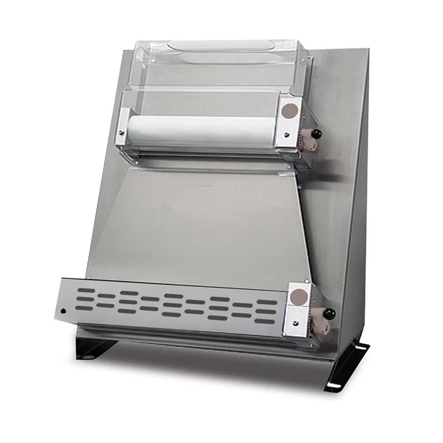 GMG - Teigausrollmaschine Ø 40cm für quadratische Pizza - Teigstärke 1-4mm - Variables Gewicht ciasta80-500gr Stahlgehäuse Nr.