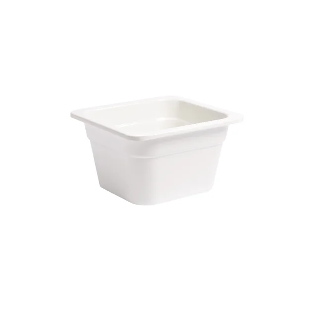 GN container 1/6 h-10 cm melamine white