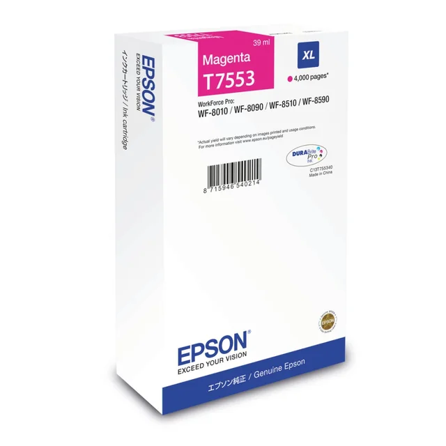 Γνήσιο δοχείο μελάνης Epson C13T755340 Magenta