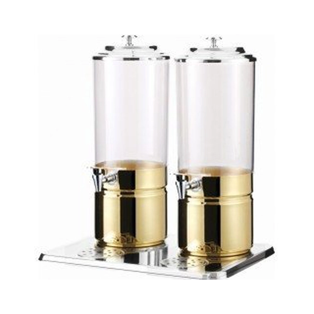 Gold beverage dispenser 2x7l INVEST HORECA AT90211-2