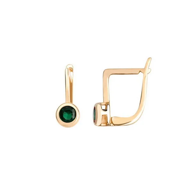 Gold earrings KZC6631 - Zirconia
