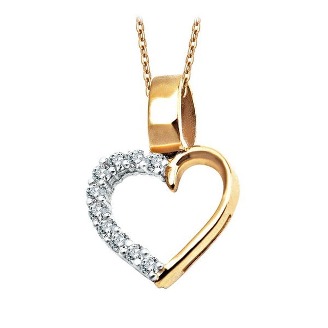 Gold pendant WZC6424 - Zirconia