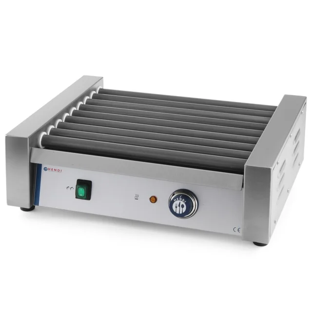 Görgős grill görgős melegítő virslihez 9 tekercs 940W - Hendi 268605