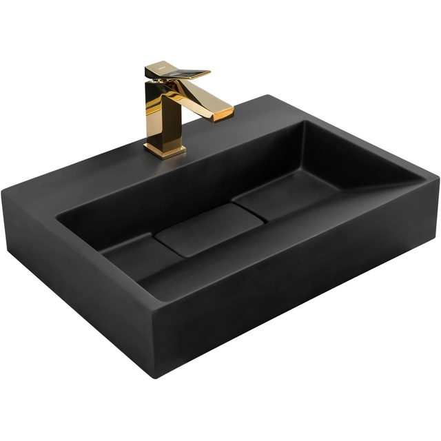 GOYA BLACK MAT Lavabo de conglomerado 50CM