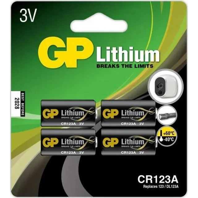 GP baterija CR123a 4 kom.