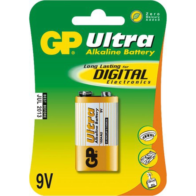 GP Batteri Ultra 9V Block 1 st.