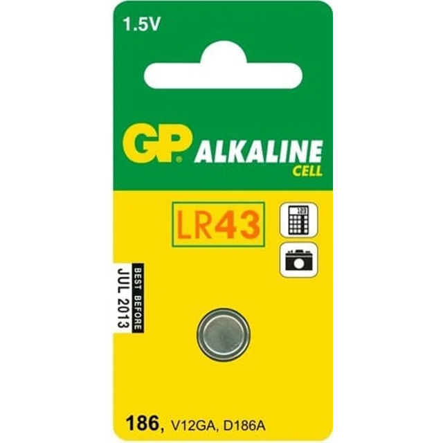 GP Battery Cell LR43 70mAh 1 vnt.