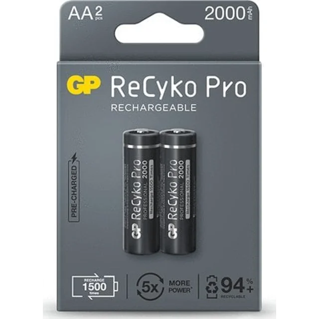 GP GP 2 X AA AKUD / R6 GP RECYKO PRO NI-MH 2000MAH 210AAHCB-5EB2