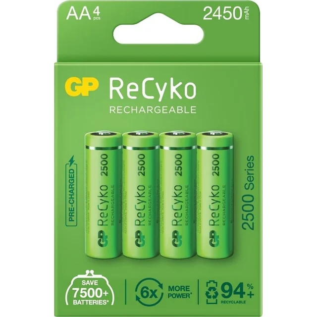 GP ReCyko AA-Batterie / R6 2450mAh 4 Stk.