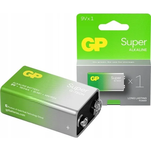 GP Recyko Alkaline Batterie 6LR61 9V (R9*) GP Super Alkaline G-TECH - 1 Stück