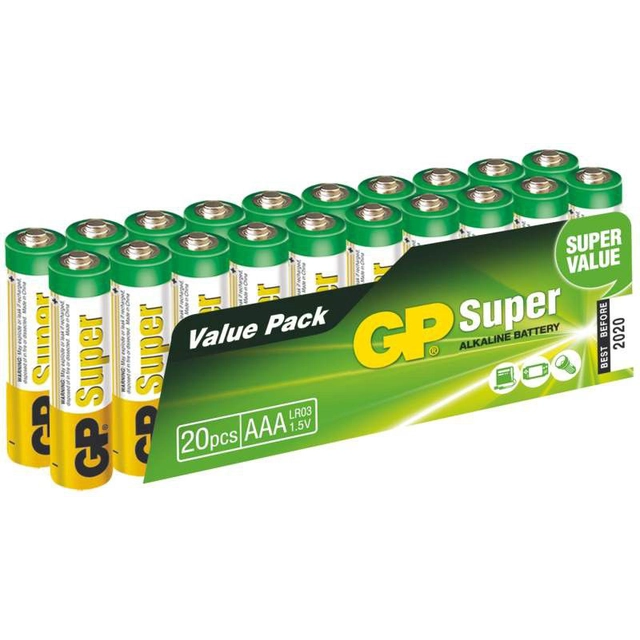 GP Super AAA Batteri / R03 20 stk.