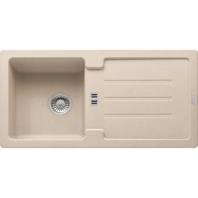 Granite sink Franke Strata, STG 614-86, Beige, plug valve