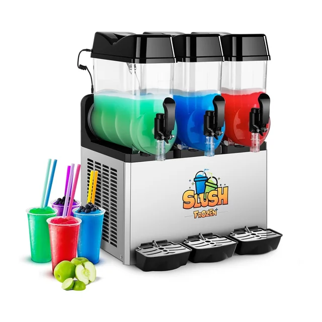 Granito triple para bebidas heladas 3 x 12 litros con iluminación LED