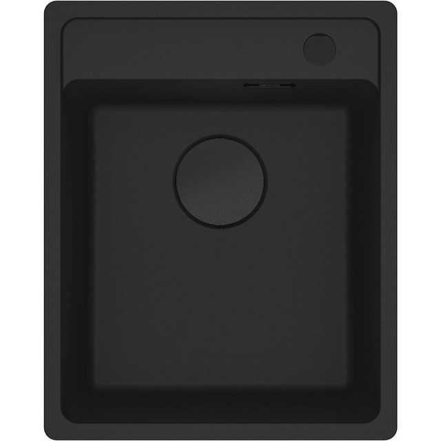 Granitový drez Franke Maris, MRG 610-37 A, Čierny matný, čierny excentrický ventil