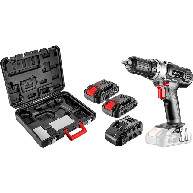 Graphite drill/driver 58G006-SET2 18 V 2 x battery 2 Ah