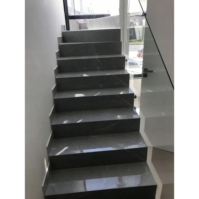 Graphite polished tiles for stairs, 120x30 high gloss, CHEAPEST