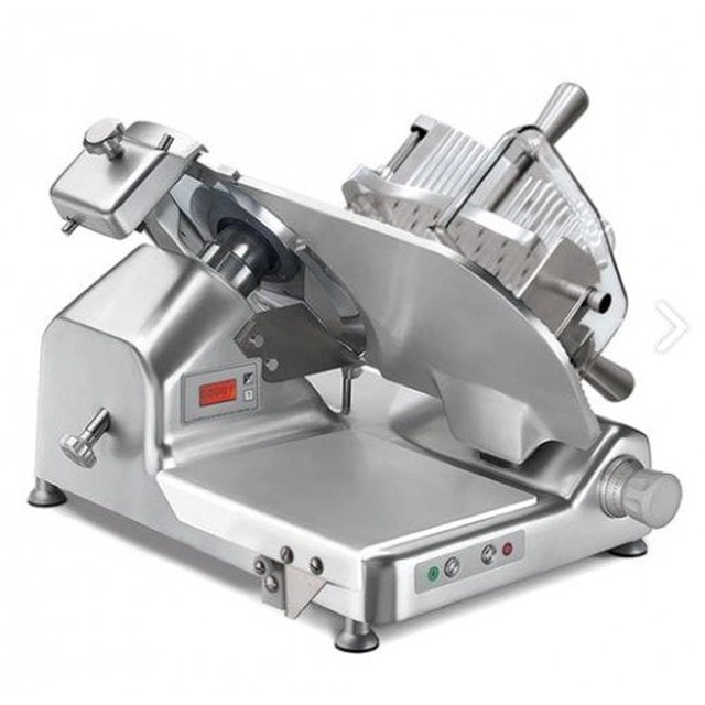 Gravity slicer for cold cuts and cheeses | semi-automatic | with built-in scale | knife Ø 370mm | 0,38 kW | GB7 RQ