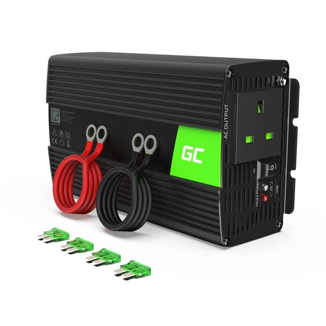 Green Cell car voltage converter INV09UK 12V / 230V 1000W / 2000W pure sine UK socket