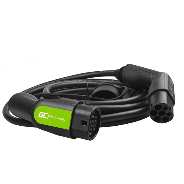 Green Cell GC EV Type 2 11kW 7m cable for charging Tesla Model 3 / S / X, Leaf, ZOE, i3, ID.3, I-Pace, E-Tron , Kona, Ioniq