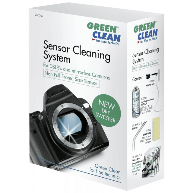 Green Clean Druckluft-Reinigungsset + Tuch für Kameras und Camcorder (SC-6200)