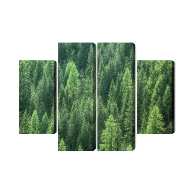 Green Forest View Multi-part Image 3D