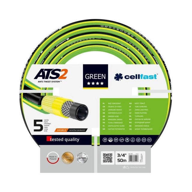 GREEN garden hose ATS2 3/4" 50 mb CELLFAST