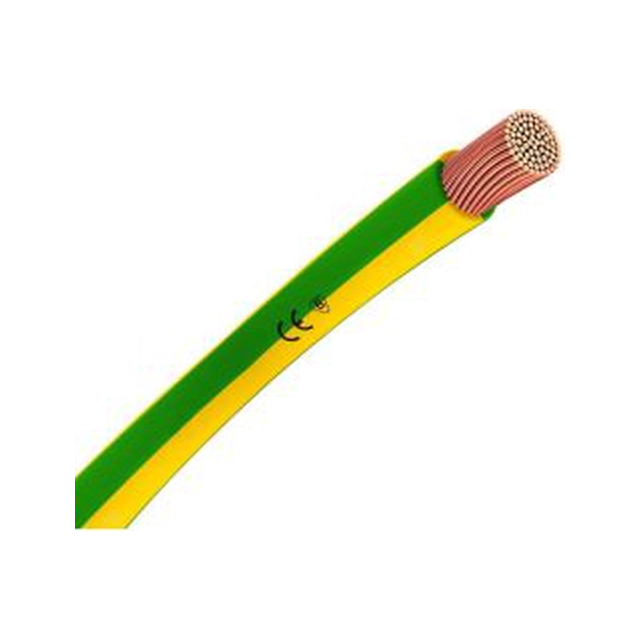Green-yellow grounding cable 6mm2 stranded