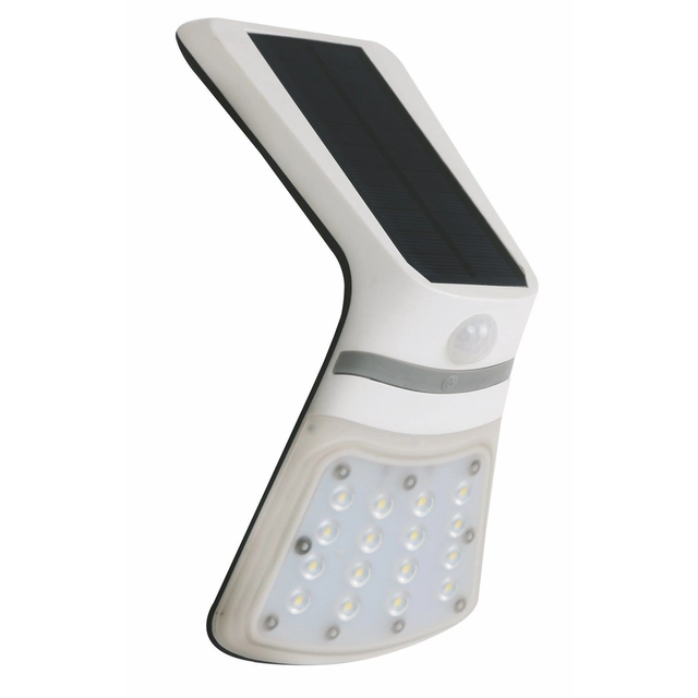 Greenlux GXSO006 Baltas LED sieninis šviestuvas FOX solar PIR 16LEDW dienos baltas