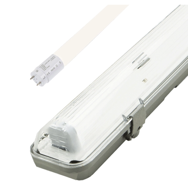 Greenlux GXWP207 LED dulkėms atsparus korpusas + 1x 120cm LED vamzdis 18W dienos baltas + 1x 120cm LED vamzdis 18W dienos baltas