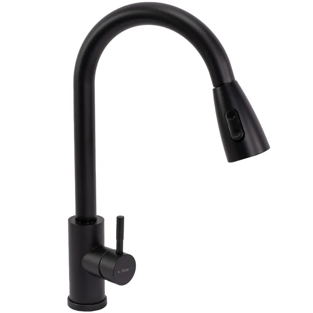 Grifo de cocina REA CROSS, NEGRO