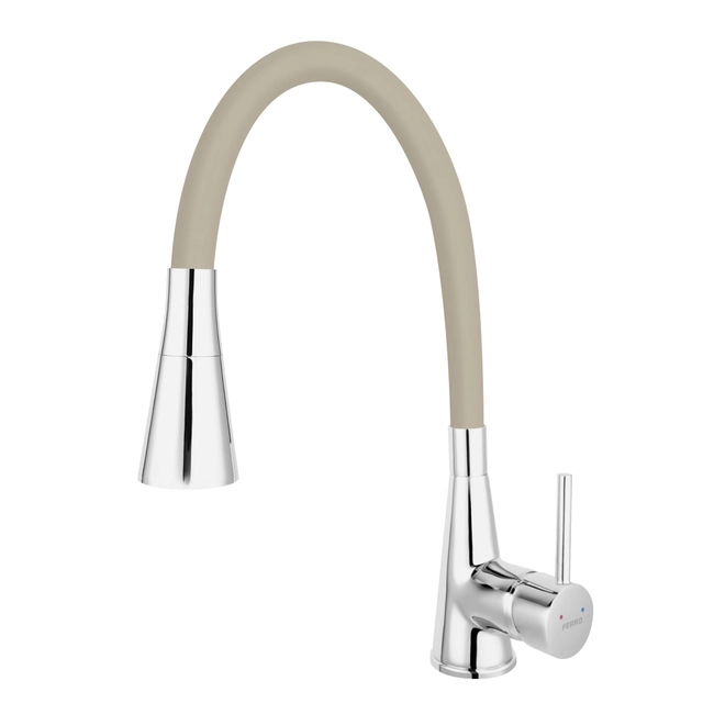 Grifo para lavabo Ferro Zumba II, beige, flexible