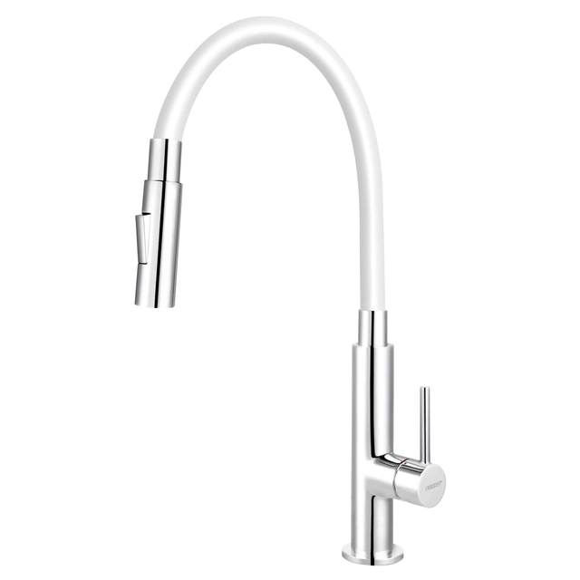 Grifo para lavabo Ferro Zumba Slim 2F, blanco, flexible