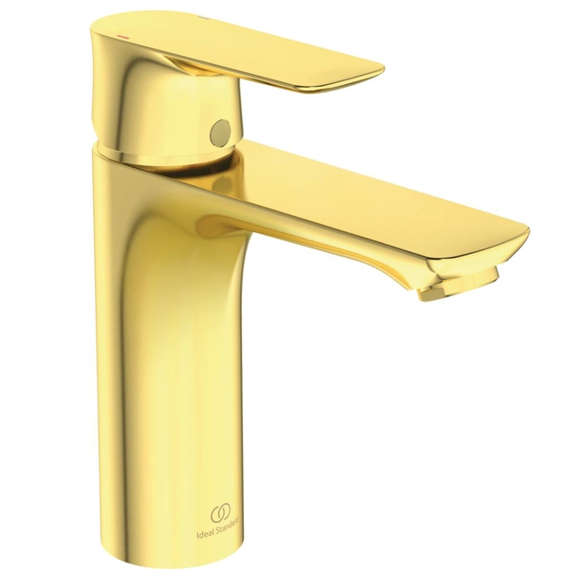 Grifo para lavabo Ideal Standard Connect Air, Oro cepillado, Grande, sin válvula inferior