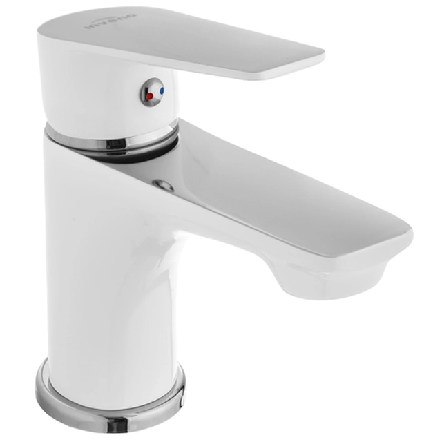 Grifo para lavabo Invena Dokos blanco/cromo BU-19-002-V