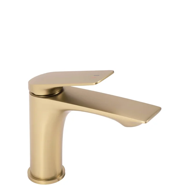 Grifo para lavabo Rea AVALON, ORO CEPILLADO, BAJO