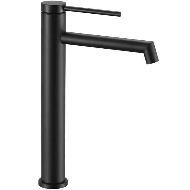 Grifo para lavabo Rea Foss, alto negro mate