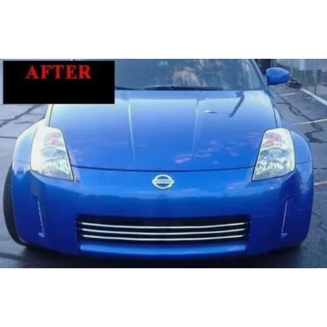 GRILĖLIS NISSAN 350Z (2006-2009) - Chromuotos juostelės, chromuotos grotelės