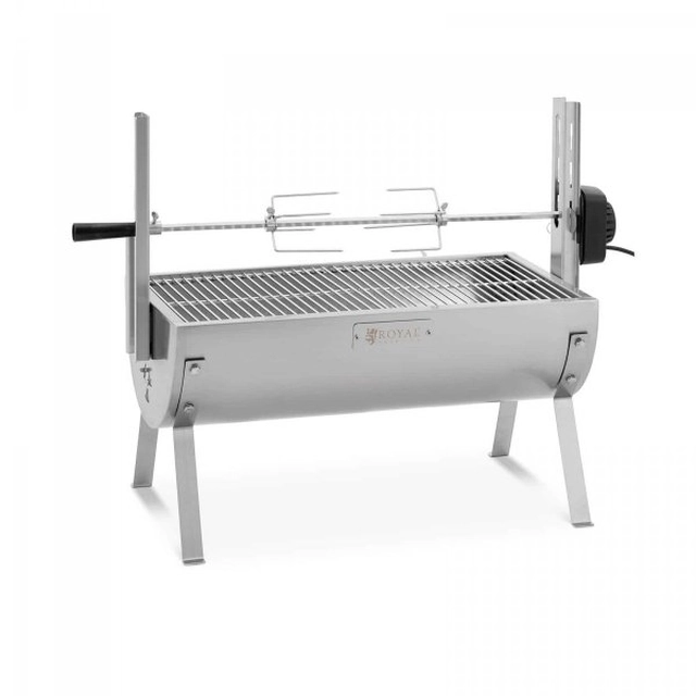 Grill à charbon avec broche à porcelet - 15 kg - longueur de la broche : 82 cm ROYAL CATERING 10012928 RCSG-70PB