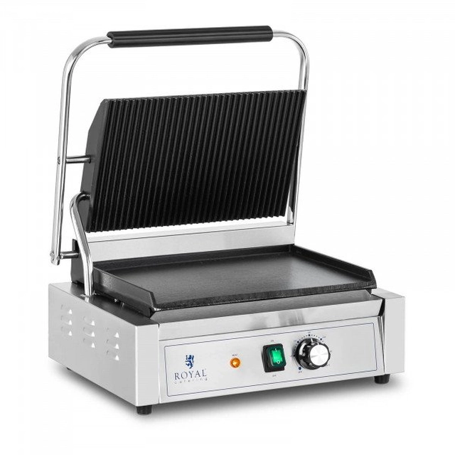 Grill contact - plaque rainurée et lisse - Royal Catering - 2200 CHEZ ROYAL CATERING 10011993 RCPKG-2200-M