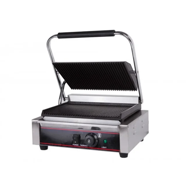 Grill Kontaktowy Pojedyńczy 43x32x22cm Dół/Góra Ryflowana HSG41E