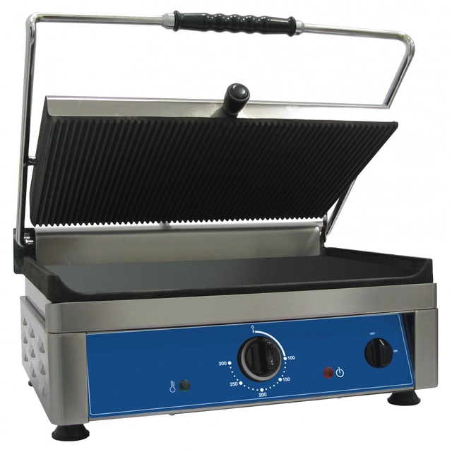 Grill kontaktowy pojedynczy 450x270 płyta gładka PG47L | Amitek