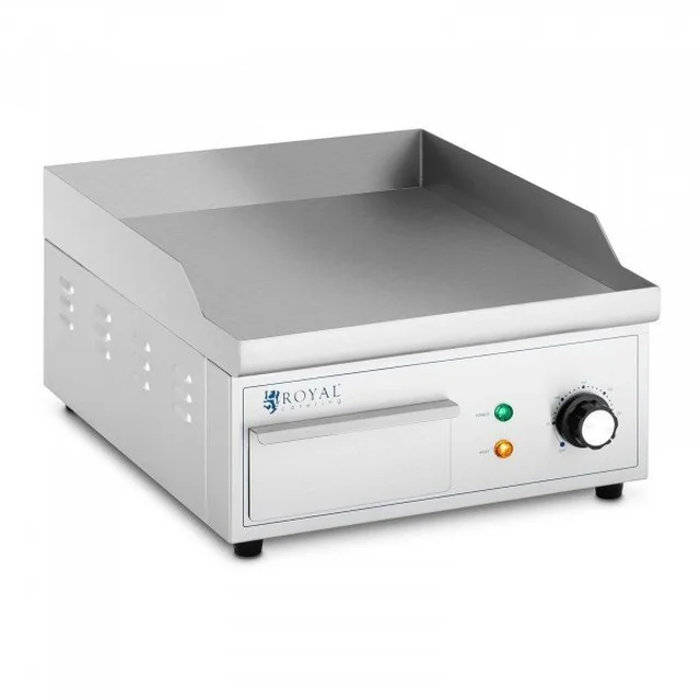 Grillplaat - 350 x 380 mm - Royal Catering - glad - 2000 BIJ ROYAL CATERING 10012028 RCPG45-S