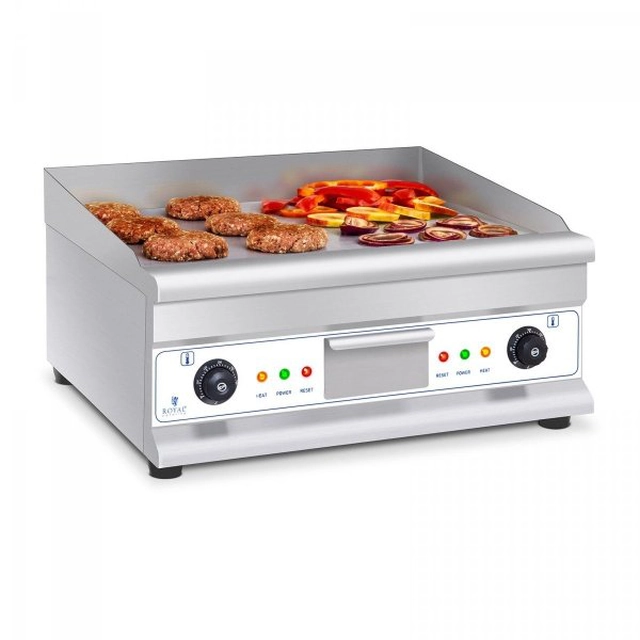 Grillplaat - 60 cm - 2 x 3200 W - glad ROYAL CATERING 10011139 RCG 60H2
