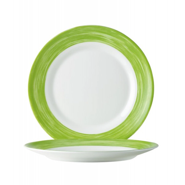 Grøn tallerken lavet af hærdet glas 23,5 cm 49141