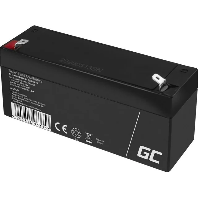 Gröncellsbatteri 6V/3.4Ah (AGM38)