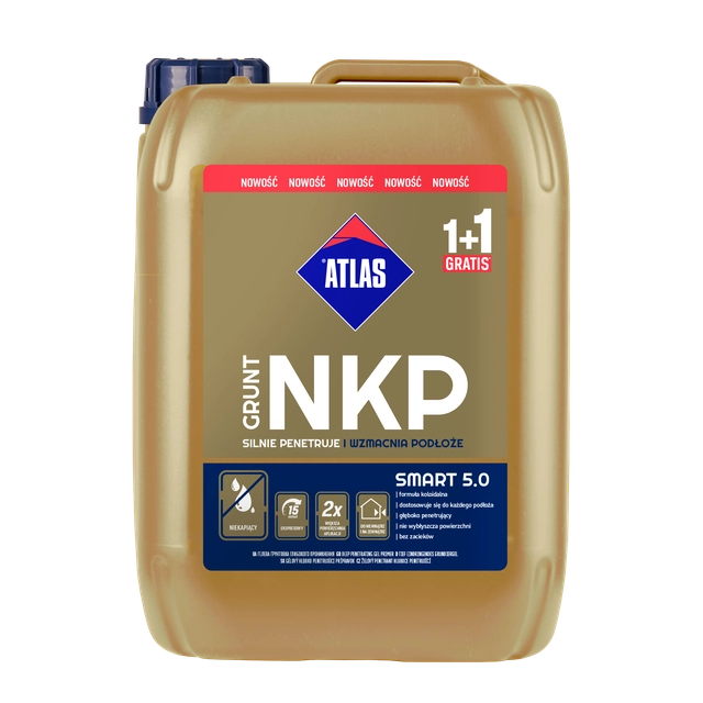 Grund puternic penetrant NKP Atlas 5 kg pentru 1 PLN numai la achiziționarea BSZA1GRNKP005