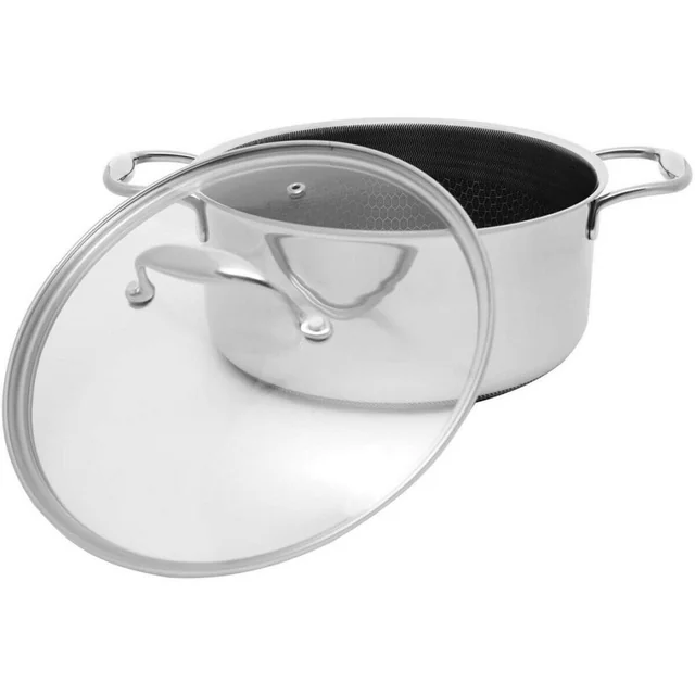 Gryta med lock Kohersen 71104 Silver Rostfritt stål Aluminium Ø 24 cm 4,9 L